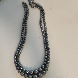 Elegant Silver Pearl Necklace
